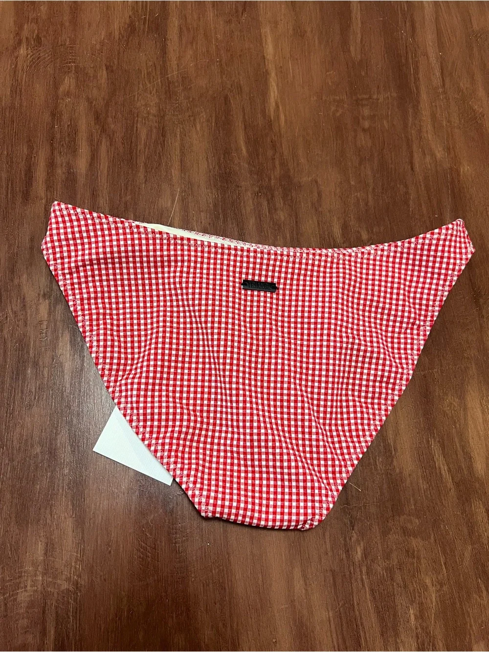 triangl swimwear Red & White Gingham Bikini Set